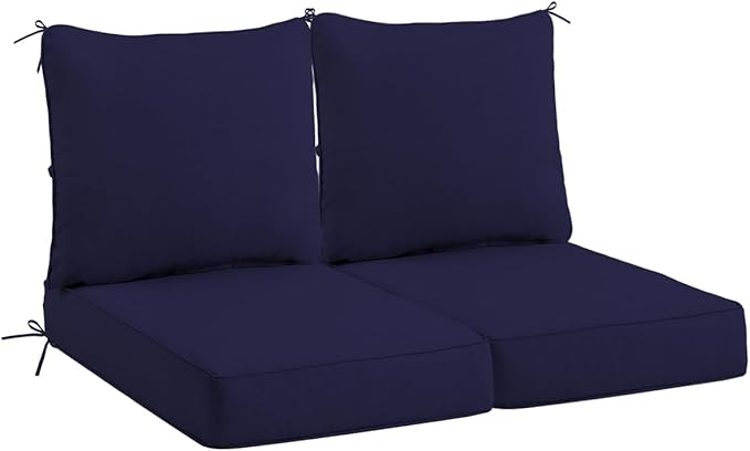 Sundale Outdoor Olefin Deep Seat Cushion Set of 2, Patio Chair Cushion and by SundaleOutdoor