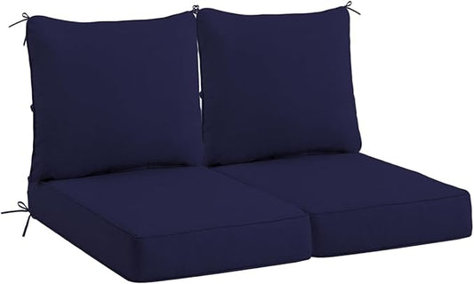 Sundale Outdoor Olefin Deep Seat Cushion Set of 2, Patio Chair Cushion and by SundaleOutdoor