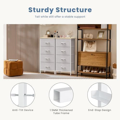 dumos nightstand with 4 drawers bedside table with on a desk or shelf