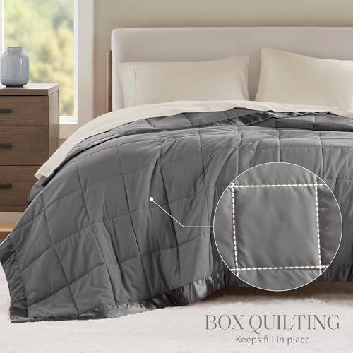 madison park down alternative king blanket for bed, close-up detail