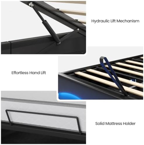 bthfst full size bed frame with lift up on a desk or shelf