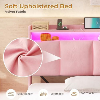 msmask queen bed frame with storage headboard &, package contents
