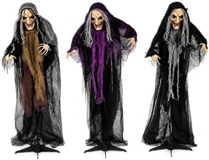 Fun Express Halloween Witches Outdoor Yard Stakes Decor, 3.6ft, 3pc