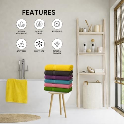 zuperia 6-pack bath towels - 30" x 60" shown in use
