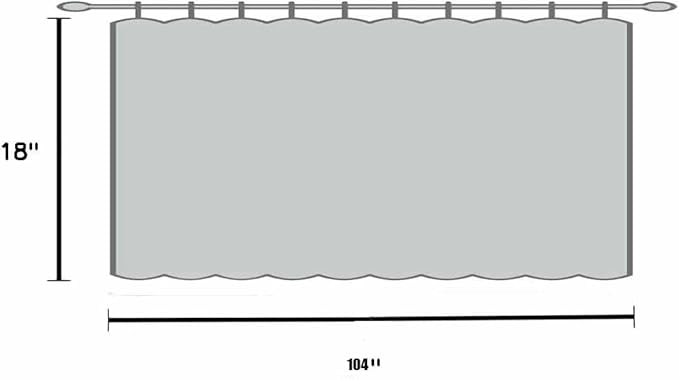 Navy Blue 104 Inch Extra Wide Valance - Image 6