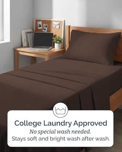 extra deep twin xl sheet set - 3 on a desk or shelf