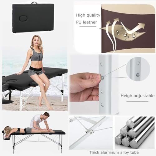 fdw aluminium massage table portable massage bed 24 shown in use