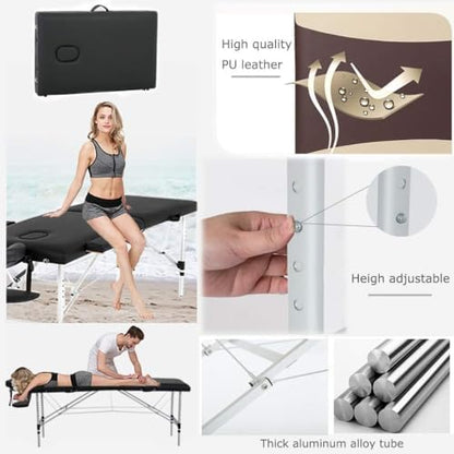 fdw aluminium massage table portable massage bed 24 shown in use