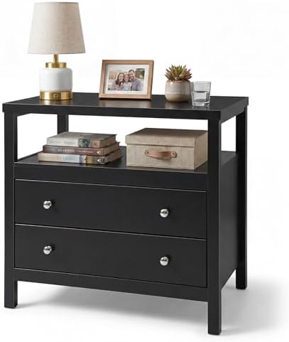 28 inch wide night stand, black nightstand with, package contents