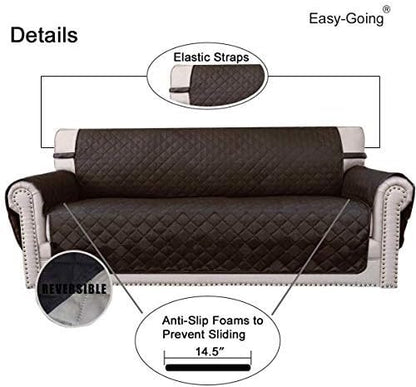 Easy-Going 4 Seater Sofa Slipcover Reversible Sofa Cover Water Resistant Couch - Image 3