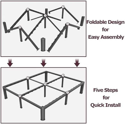 bilily 10 inch low bed frame full with, front angle view