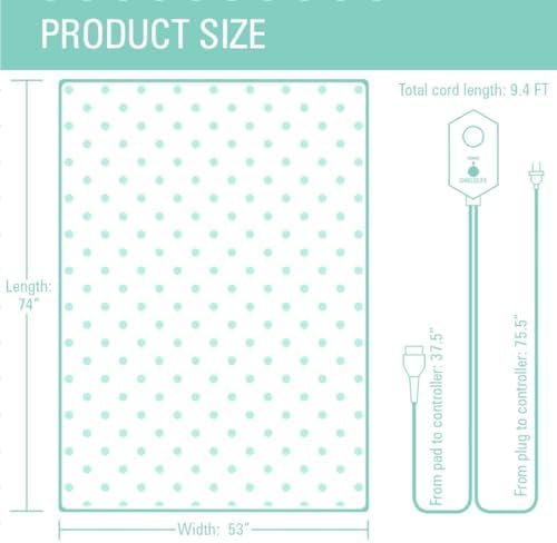 99% EMF Blocking Heated Mattress Pad Full/Double Size. 8 Heat Settings - Image 6