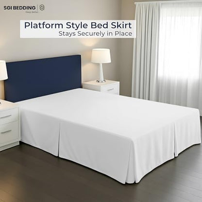 sgi bedding 12 inch drop bed skirt queen shown in use