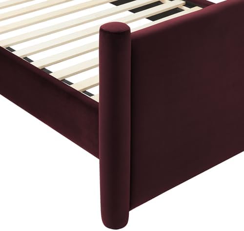modway rael queen platform bed frame with upholstered, view 9