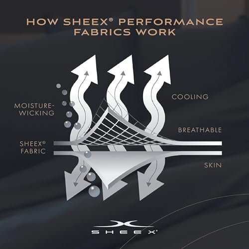 sheex original performance cooling sheets, king/cal navy, side view