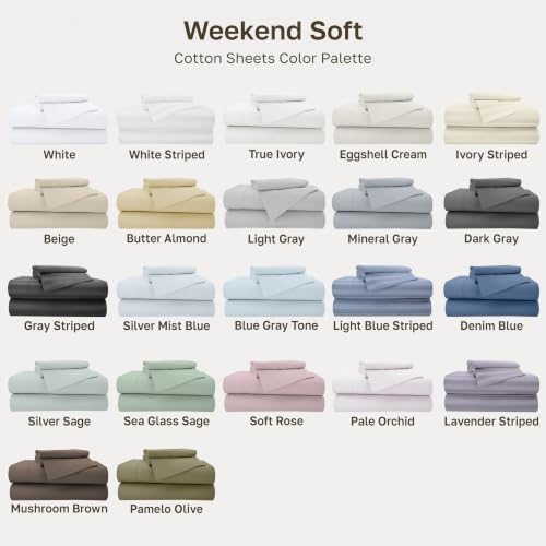 california design den 100% cotton sateen split king, front angle view