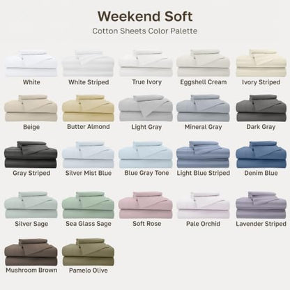 california design den 100% cotton sateen split king, front angle view