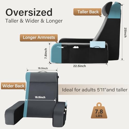 vekkia 25" reading pillow for bed with xl, package contents