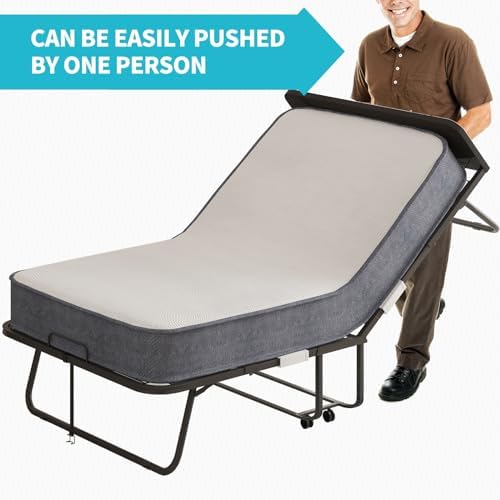 cecer twin size rollaway bed，75" x 38" folding on a desk or shelf