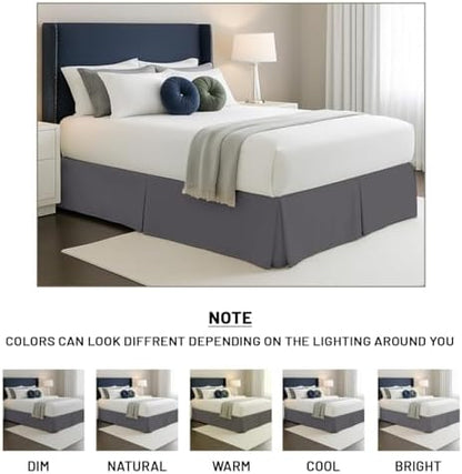 sgi bedding 18 inch drop bed skirt queen on a desk or shelf