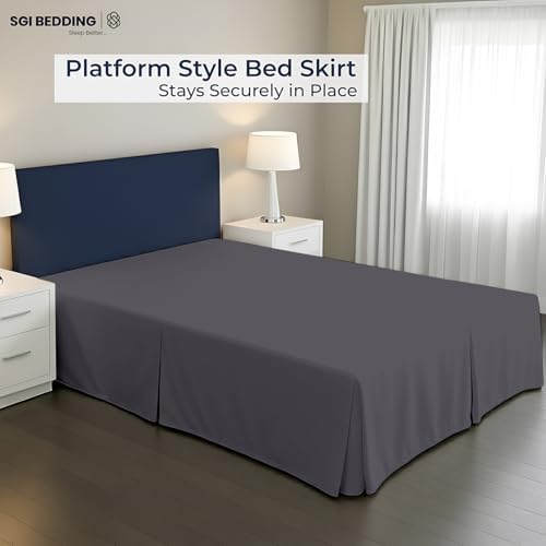 sgi bedding 18 inch drop bed skirt queen shown in use