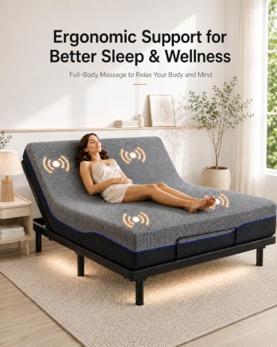 marsail adjustable bed frame full with mattress &, view 10
