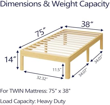 14 inch high bamboo wood heavy duty twin shown in use