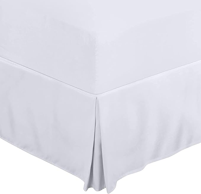 Queen Size Bed Skirt 600 TC Egyptian Cotton 18 Inch Drop Easy Fit - Image 2