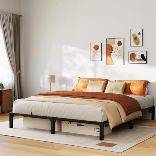 garveehome 10 inch full bed frame, heavy duty on a desk or shelf