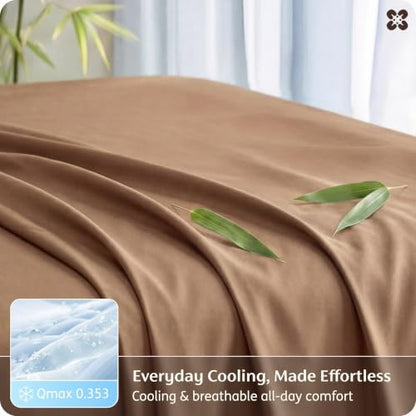 bedsure purewoven 100% rayon derived from bamboo, full, side view