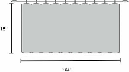 White Extra Wide Window Valance - Image 8