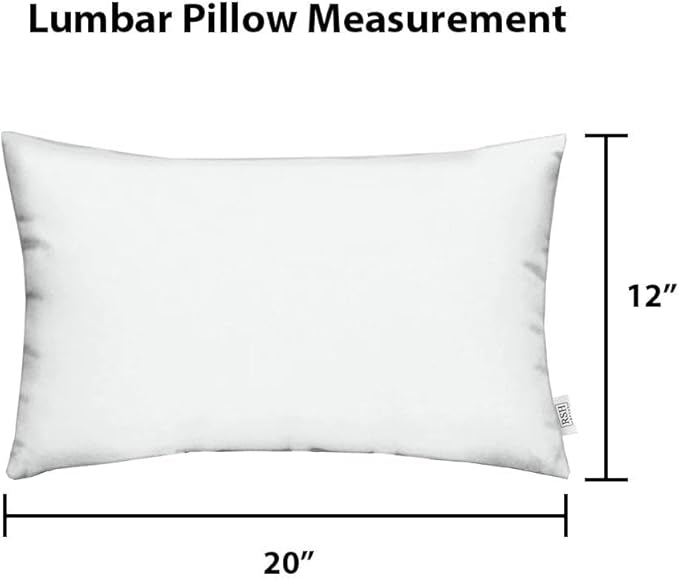 RSH Décor: Set of 4 Lumbar Throw Pillows | Indoor/Outdoor All Weather Polyester - Image 3