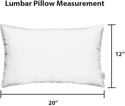 RSH Décor: Set of 4 Lumbar Throw Pillows | Indoor/Outdoor All Weather Polyester - Image 3