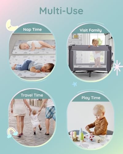 Pack and Play Mattress 38"x26"x1.5" Portable Playpen Mattress