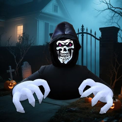 DR.DUDU 6FT Grim Reaper Halloween Inflatable Decorations Outdoor