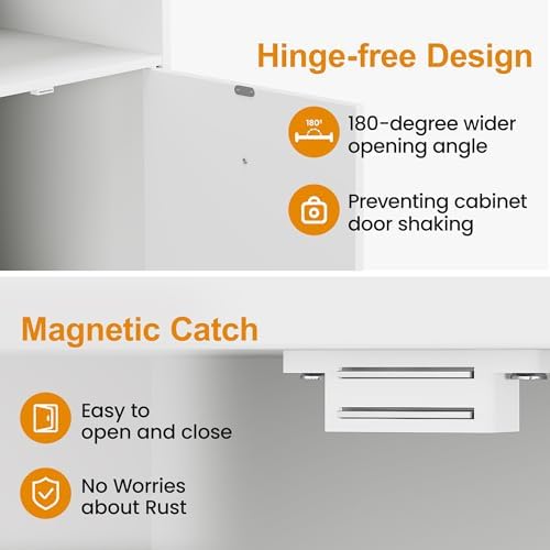 royalcraft white nightstand with storage shelf and door on a desk or shelf