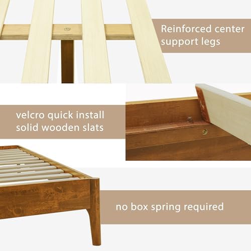 acacia haven queen bed frame and headboard, platform on a desk or shelf