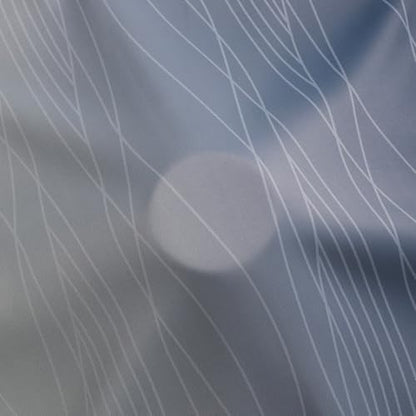 sage green and navy blue ombre blackout curtains, front angle view
