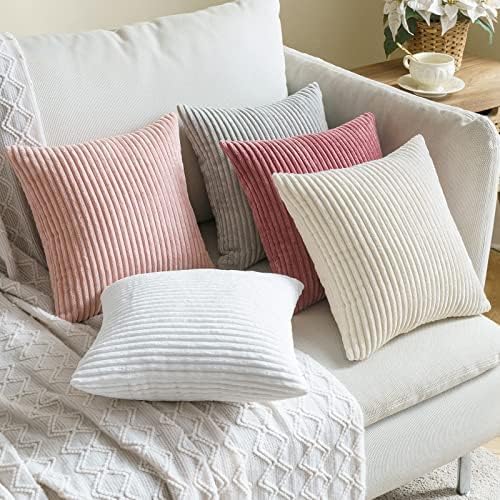 MIULEE Winter Pack of 2 Corduroy Pillow Covers Super Soft Throw Pillow Covers - Image 4