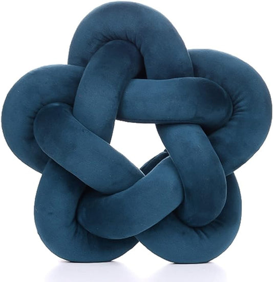 Knot Plush Throw Pillow Handmade Knotted Star Pillow Soft Sofa Lumbar Cushion by Wadser