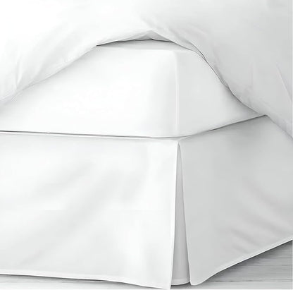 Pleated Bed Skirt Queen Size, Split Corners, Wrinkle-Resistant Microfiber by PeaceSleepBedding