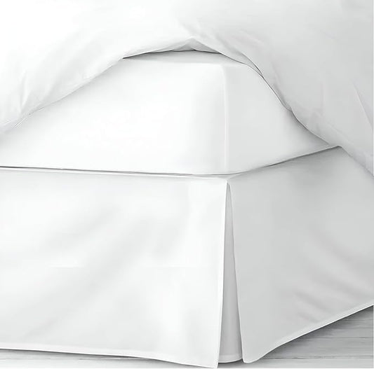Pleated Bed Skirt King Size, Split Corners, Wrinkle-Resistant Microfiber by PeaceSleepBedding