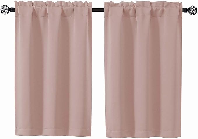 Gwine Blush Pink Blackout Curtains by Gwine