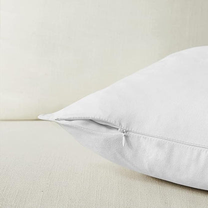 Fancy Homi 2 Packs Pure White Decorative Throw Pillow Covers 20x20 inch - Image 3