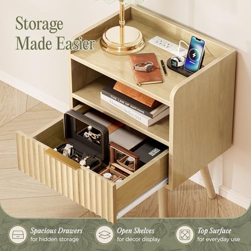 huuger nightstand with charging station, usb-c port, end, package contents