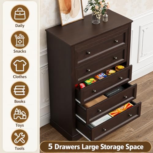 louvixa farmhouse dresser 5 drawer, bedroom chest of, package contents