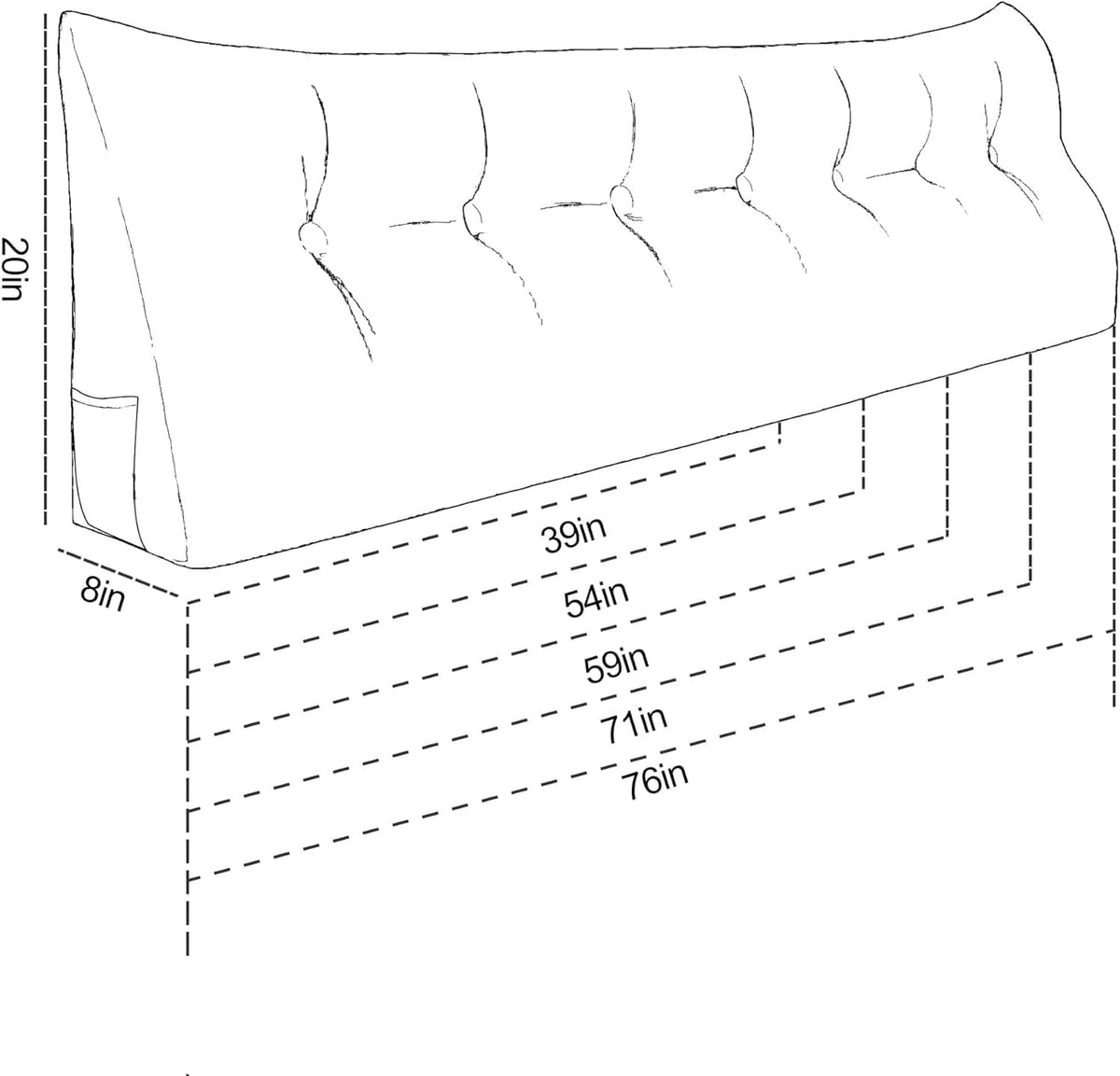 daneey headboard wedge pillow bed wedge pillow for, package contents