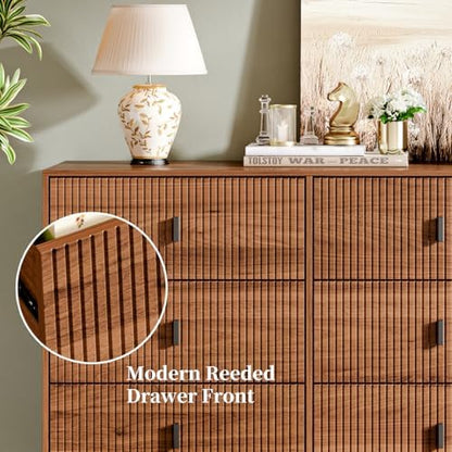 chrangmay modern chest of drawers with 9 drawers,deep, side view