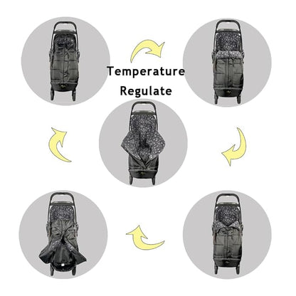 CozyMe Stroller Footmuff, Insulated Stroller Blanket Evelution, Water Repellent - Image 2