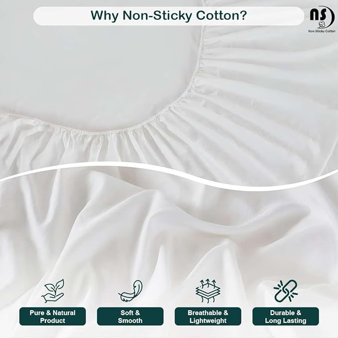 NON Sticky cotton Twin Size Sleeper Sofa Sheets, 4 Piece Egyptian Cotton Bed - Image 4